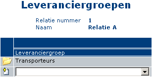 Leveranciergroepen bij relatie